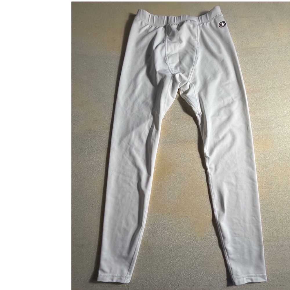 Champion Mens Compression Leggings White Athletic Base Layer Tights Small-996